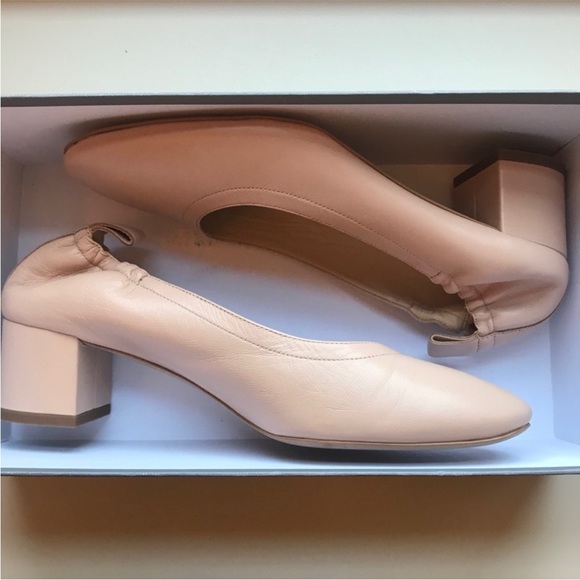 EVERLANE The Day Heel Pump Pale Rose 7.5 Nude Ballet Slippers NEW NWT - Picture 9 of 16